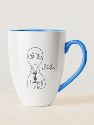 Black Printed Coffee Mug